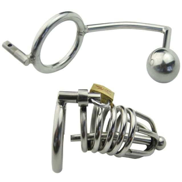 Kyskhedsbur - Metal - Mænd - Anal Plug