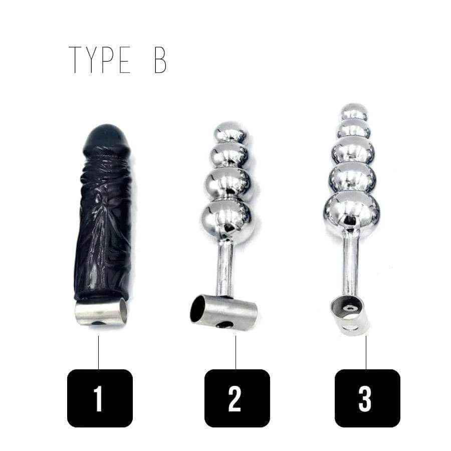 Kyskhedsbælte Tilbehør - Anal Plug & Dildo - Type B